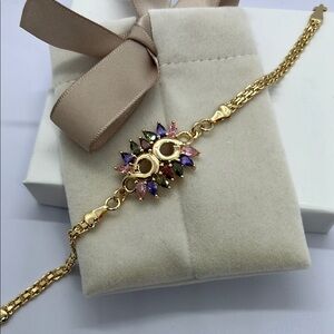 18kGold filled and Multicolor Sunburst Bracelet NWOT